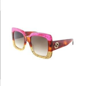 Gucci Oversized Sunglasses Pink/Brown
